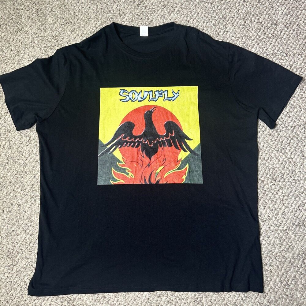 SOULFLY T Shirt Men’s Size 3XL Y2K Nu Metal Music Graphic Print